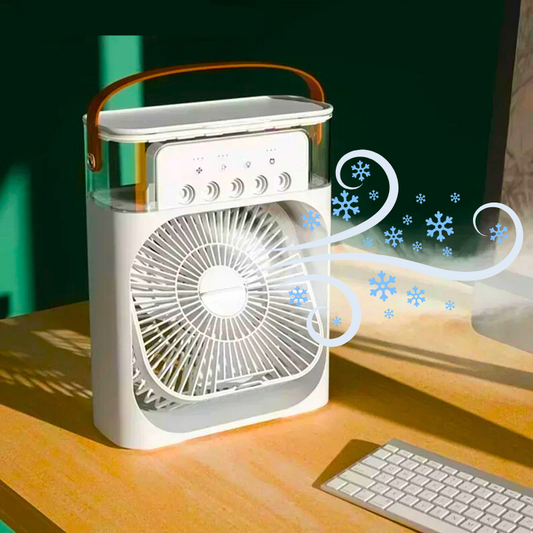 4u1 Pametni Ventilator, Mini Klima, Raspršivač i Ambijentalna Lampa