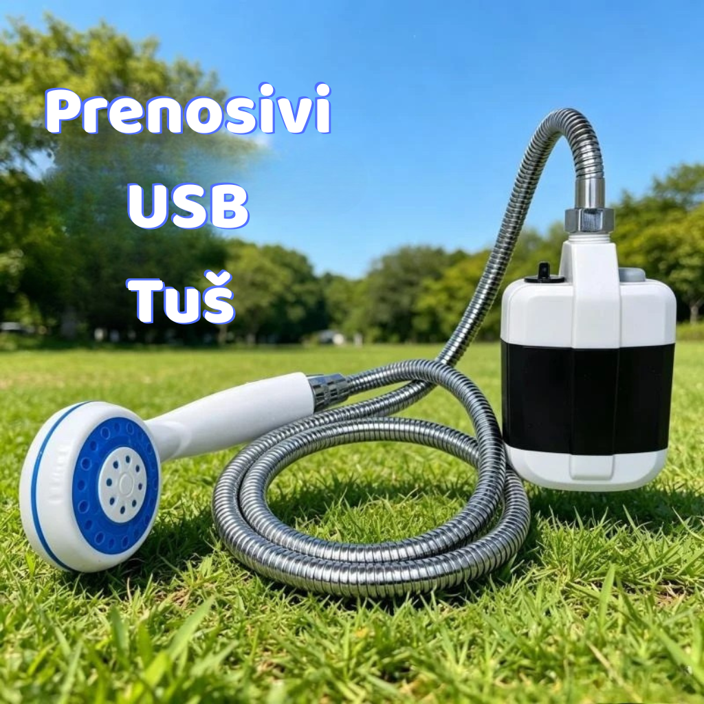 Prenosivi USB Tuš za Kampovanje i Vikendice