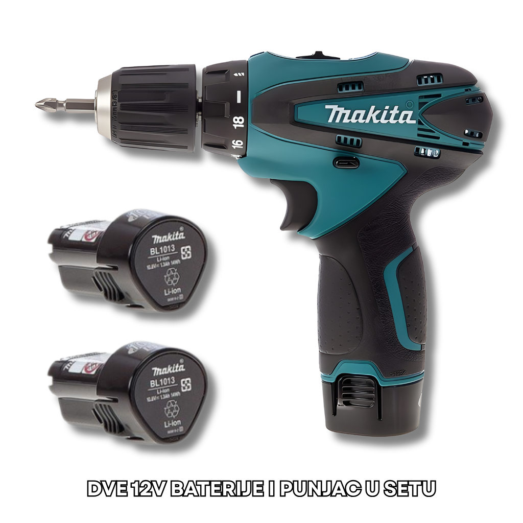 MAKITA Aku Šrafilica/Bušilica 48V i 12V + Dve Baterije + ALAT